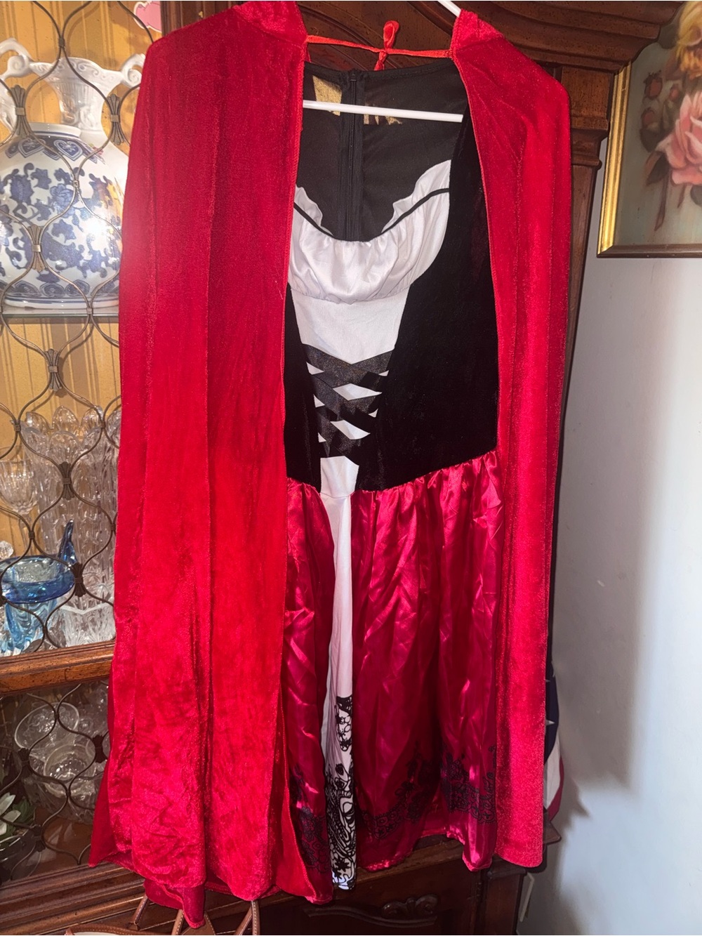 Little Red Riding hood costume/ dress & hood cape Size 1x
